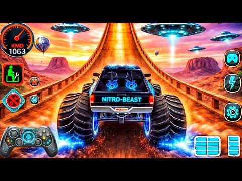 Mega Ramp Challenge! 🤯 Super Crazy GT Monster Truck Racing Stunts | Android Gameplay 
