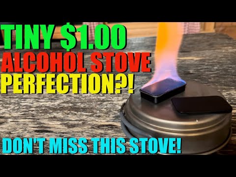 TINY $1.00 Alcohol Stove PERFECTION!