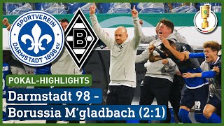 Highlights: Darmstadt 98 - Gladbach (2:1) | DFB-Pokal 2. Runde | hessenschau