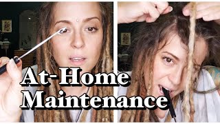 Home maintenance on smooth hair locs, dreads and dreadlocks