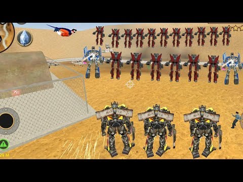 Vegas Crime Simulator - (3X Transformer Pickup Truck Fighter Car Robot Group) Robot Car Power Milta