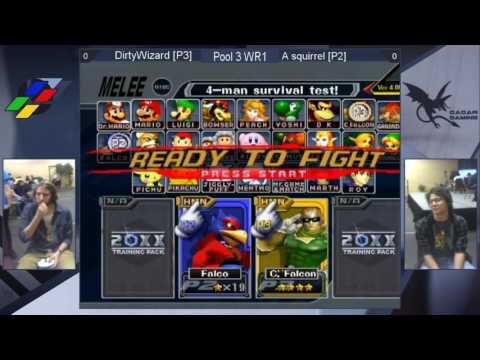 Super SmashNest 7 Pools W-R1 - DirtyWizard (Falcon) Vs. A squirrel (Falco) - SSBM