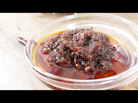 Thai Chili Paste/Chili Jam recipe(Nam Prikpao)/Tasty Food.
