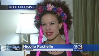 Topless Protester At Cosby Retrial Identified As Former ‘Cosby Show’ Actress Speaks Out video
