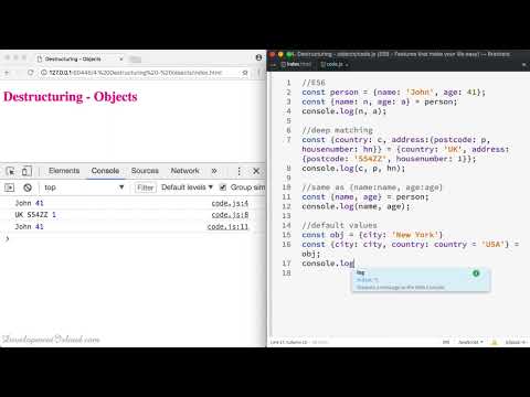 13 Destructuring Objects Modern Javascript Es6