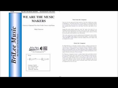 We Are the Music Makers (BL948) by Mark Patterson