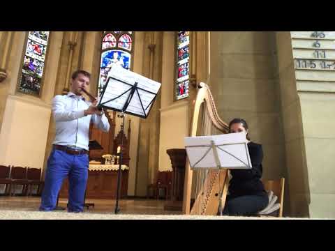 Giovanni Bassano, Oncques Amour, (cornetto and harp)