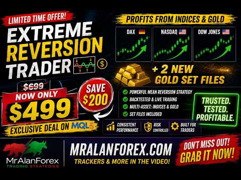 EXTREME REVERSION TRADER 🔥 $200 OFF! | 120%+ DAX/NASDAQ/DOW + NEW Gold Set Files