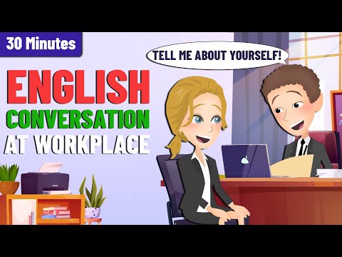 Useful English Conversation at Workplace | Shadowing English Speaking Practice for Beginners
