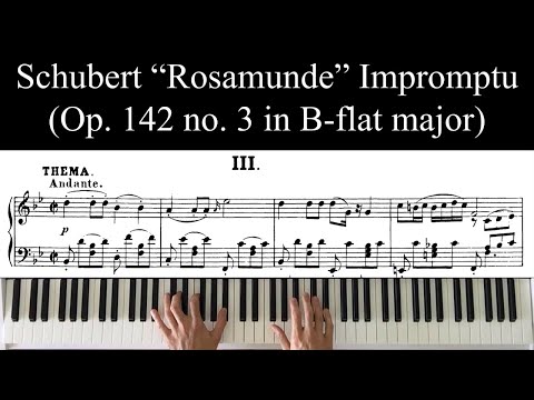 Schubert "Rosamunde" Impromptu in B-flat major (Op 142 no 3)—Performance, analysis, commentary