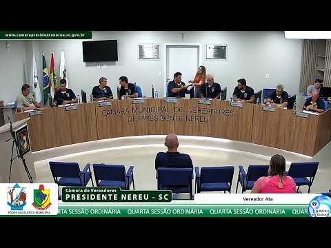 Quarta Sessão Ordinária de 2026 da Câmara De Vereadores Do Município De Presidente Nereu.