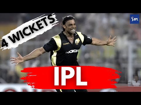 Shoaib Akhtar Takes 4 WICKETS In IPL 1 🏏| Shoaib Akhtar | TOP CRICKET