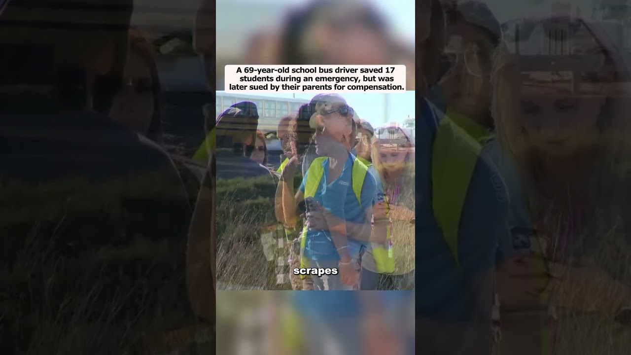 A 69-year-old bus driver saved 17 students but was later sued by parents. #new #shorts #crime Thumbnail