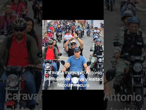 caravana en apoyo al presidente Nicolás estado Mérida municipio Antonio pinto salinas