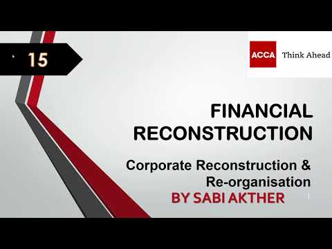 ACCA I Advanced Financial Management (AFM) I Financial Reconstruction - AFM Lecture 15
