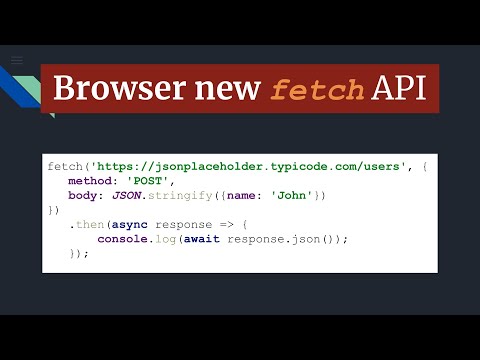 Browser fetch API in 6 minutes | asynchronous javascript part 5