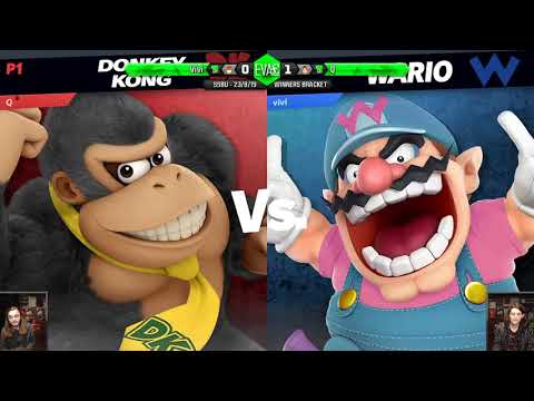 EVAC 23/8/19 - SSBU - Q (Donkey Kong) vs Vivi (Wario)