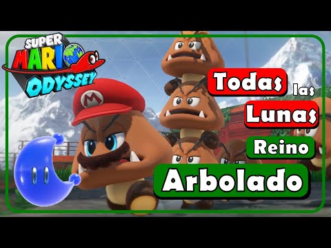 100% Guide - ALL POWER MOONS 🌙 Woodland Kingdom 🎄 | Mario Odyssey 🌎