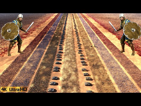 2,000,000 MEDIEVAL ARMY vs 130,000 MODERN SOLDIERS - Epic Battle Simulator 2 - UEBS 2