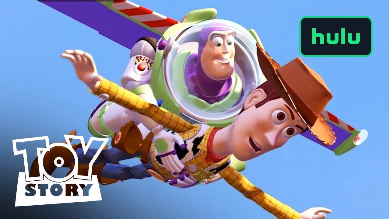 Woody and Buzz Take Flight | Toy Story | Hulu