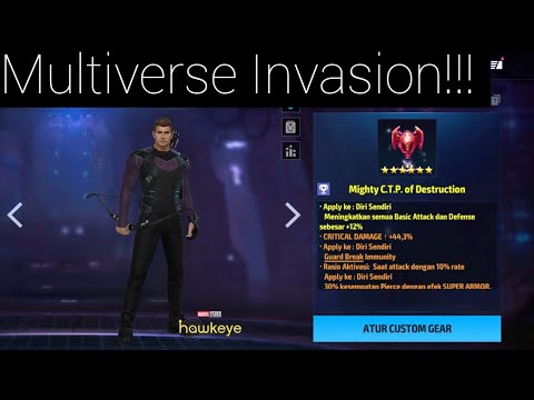 Multiverse Invasion test!!! Hawkeye Ctp of Mighty Destruction No Pierce!!!!