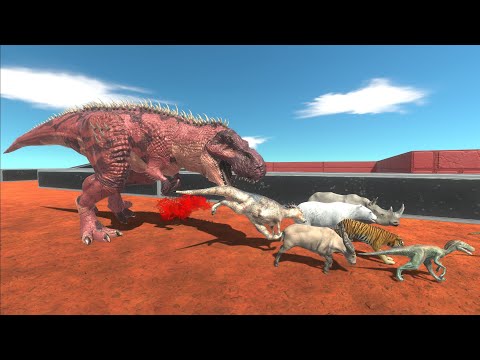 Escape from Tarbosaurus - Animal Revolt Battle Simulator