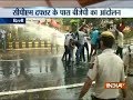 Police uses water cannons to disperse BJP workers in Delhi