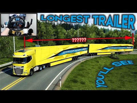 Longest Truck Trailer in the World - Euro Truck Simulator 2 - Logitech G29 Setup + Handbrake