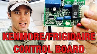 Kenmore fridge made by Frigidaire freezing up — control board surging power to evaporator motor