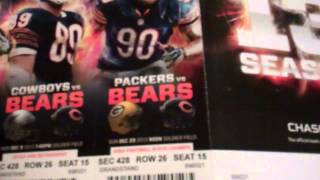 My Chicago Bears season tickets - 2013 season