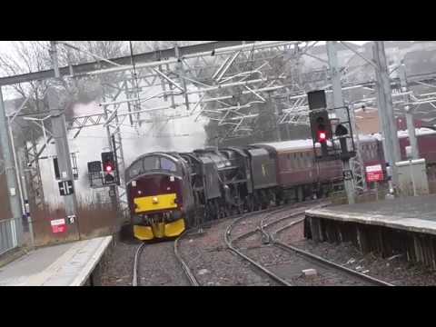 37518/44871/45157: 5Z60 06:30 Carnforth Steamtown - Fort William Yard | Springburn (28/03/18)