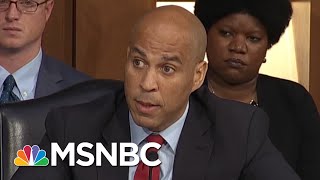 Booker Responds 'Bring It' To Rule Breaking In Release Of Confidential Docs | Hallie Jackson | MSNBC