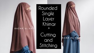 Download lagu Rounded Khimar Hijab cutting and stitching/ trending  khimar jilbab mp3