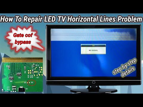 How to repair horizontal lines led tv|panel cof bypass tips 2022|led repair|ms electronics