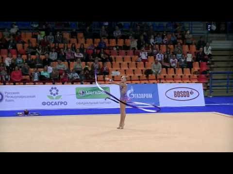 Yana Kudryavtseva (RUS)  ribbon  Grand Prix Moscow 2013