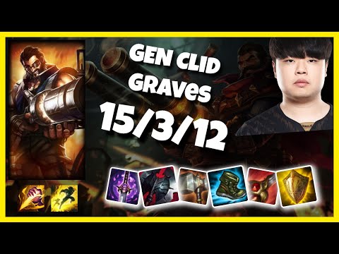 GEN Clid Graves Jungle (15/3/12) Gameplay Replay - Patch 10.18
