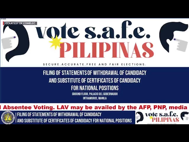 HIGHLIGHTS: Candidate substitution, withdrawal for 2022 PH elections