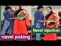 Navel Poke Gudgudi Challenge Navel Injection In Saree Funny Video