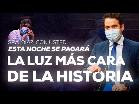 Sra. Díaz, con usted, esta noche se pagará la luz más cara de la historia