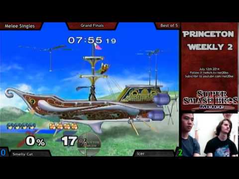 Princeton Weekly #2 - Icer (Fox) vs Smelly Cat (Fox, Falco, Marth) SSBM RETRO Grand Finals