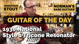 Video thumbnail for Guitar of the Day: 1930 National Style 1 Tricone Resonator | Jonathan Stout at Norman's Rare Guitars by Normans Rare Guitars
