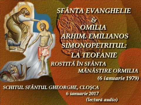 SFÂNTA EVANGHELIE & OMILIA ARHIM. EMILIANOS SIMONOPETRITUL (1979): LA TEOFANIE