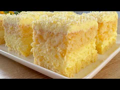 Easy Pineapple Cake Recipe! Cake that melts in your mouth - Quick and Delicious Homemade cake!