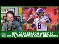 Week 10 Picks Against the Spread, Best Bets, Gambling Advice | Pick Six Podcast