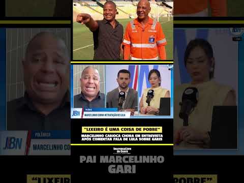 Marcelinho Carioca chora ao falar em entrevista sobre fala de Lula criticando a profissão de gari