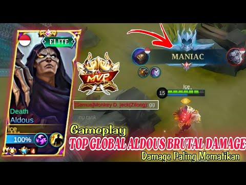 GAMEPLAY TOP GLOBAL ALDOUS BUILD FULL DAMAGE 1 HIT AUTO MANIAC | Build Aldous tersakit 2022