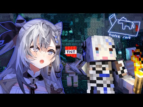 Vestia Zeta Ch. hololive-ID - 『MINECRAFT』 Late night block game (horse racing track project! & traps)