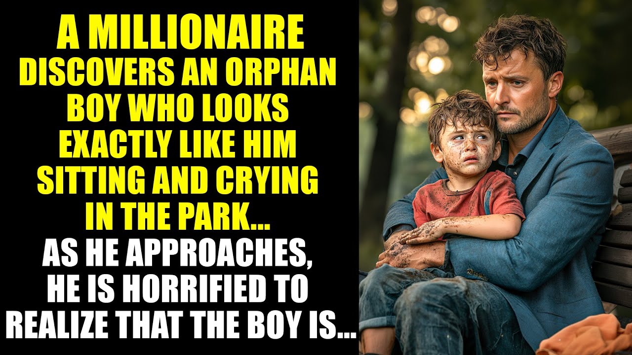 A MILLIONAIRE Saw A Boy Who Looked Exactly Like Him CRYING In The Park... As He Got Closer...