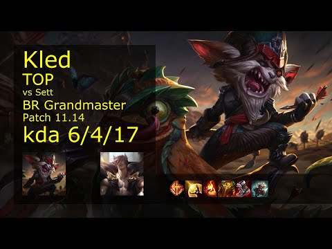 Kled vs Sett Top - BR Grandmaster 6/4/17 Patch 11.14 Gameplay