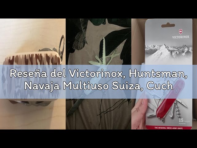 Vídeo relacionado con Victorinox, Huntsman, Navaja Multiuso Suiza, Cuchillo bolsillo, Regalo, 15 Funciones, Hoja grande, Sacacorchos, Azul Transparente